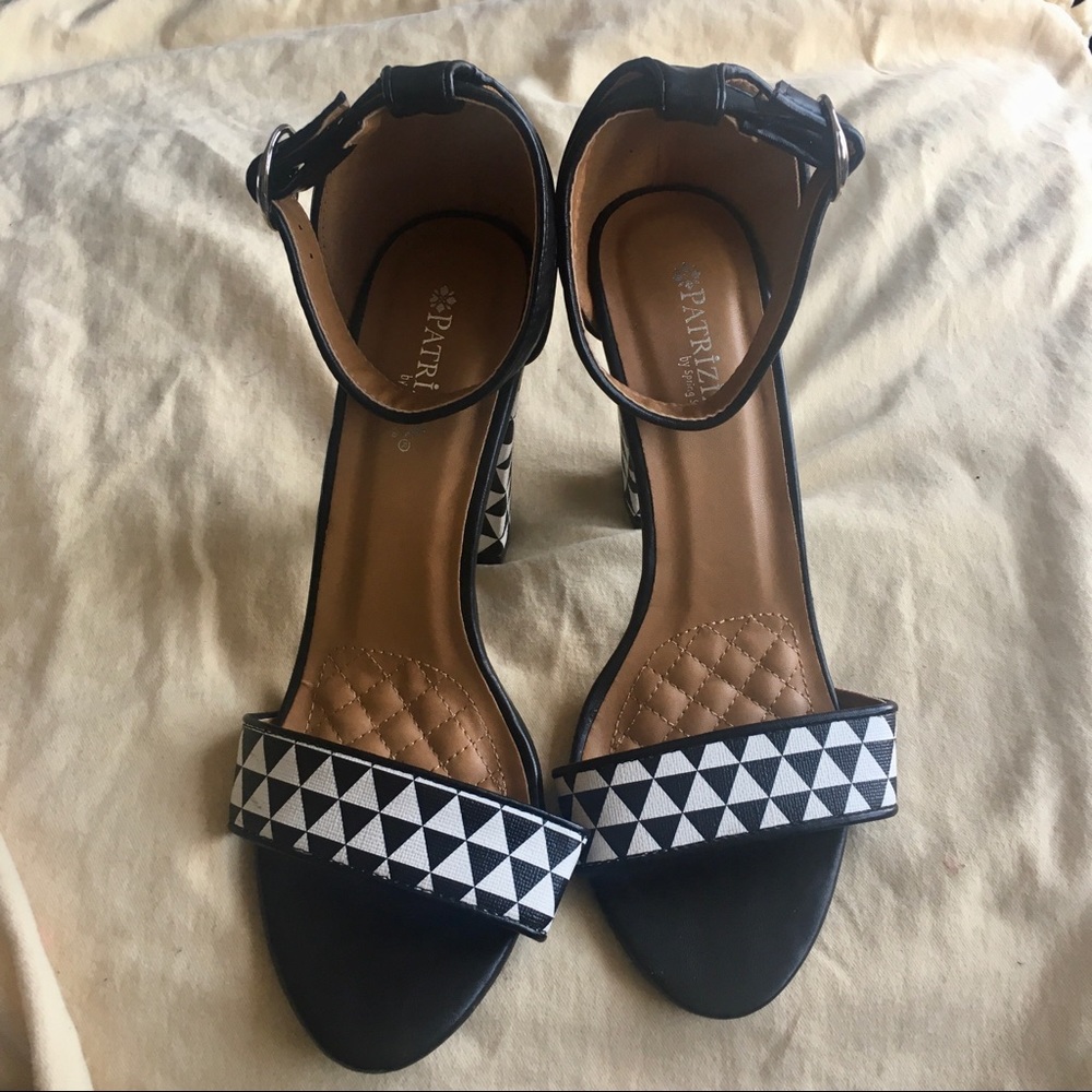 Checkered Heeled Sandals